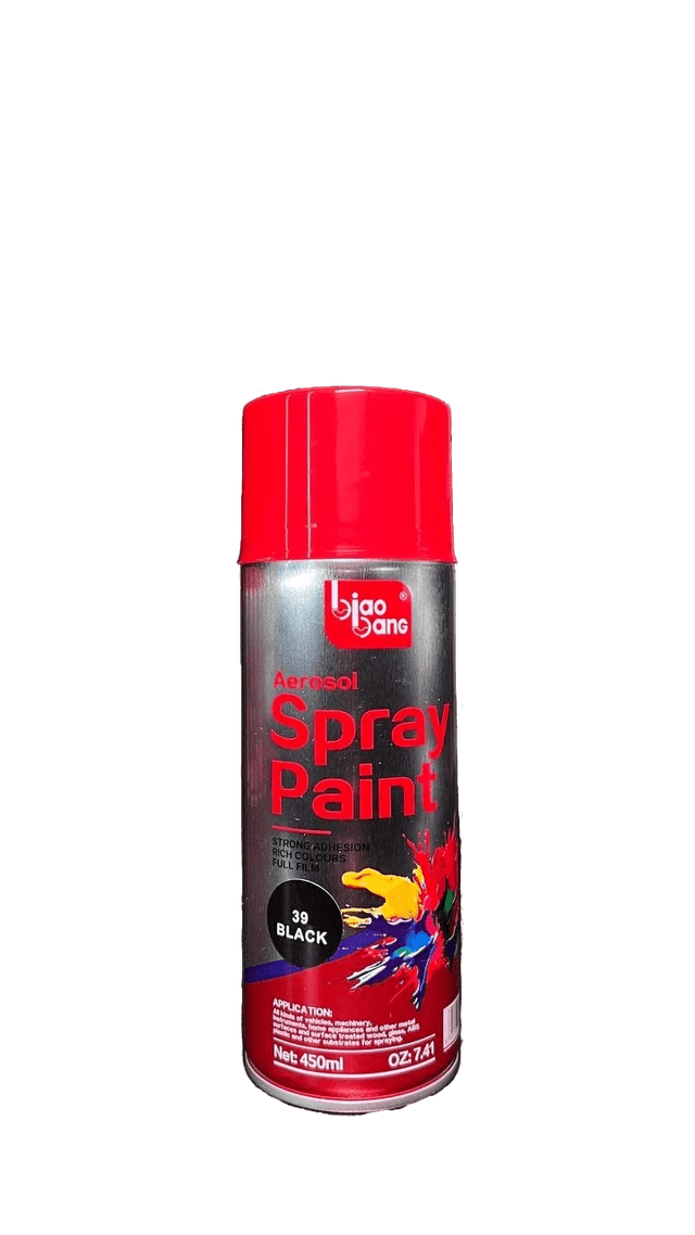 Краска аэрозольная - черная глянцевая (Aerosol Spray Paint), 450мл